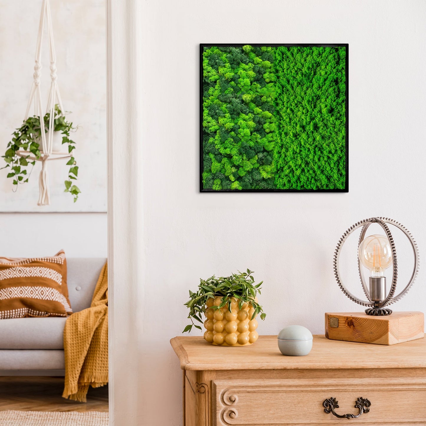 Half Moss Art Square Frame
