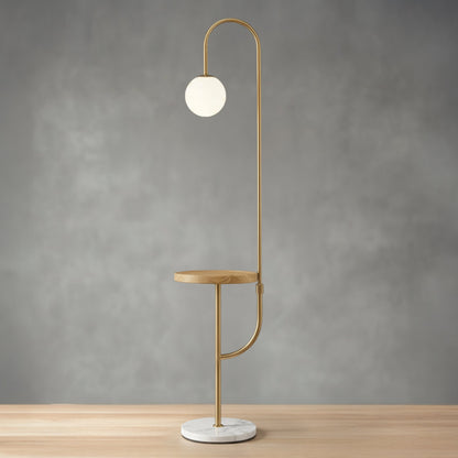 Hyde Floor Lamp with Side Table & Wireless Phone Charging