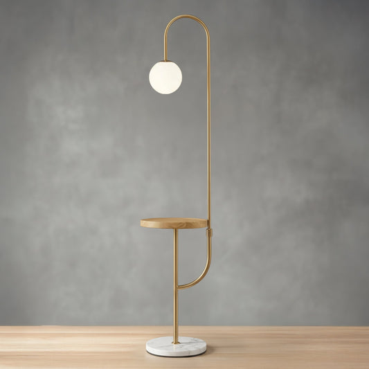 Hyde Floor Lamp with Side Table & Wireless Phone Charging