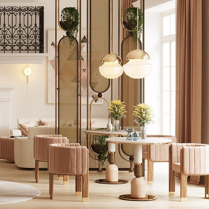 Suede Restaurant Lounge Dining Chair