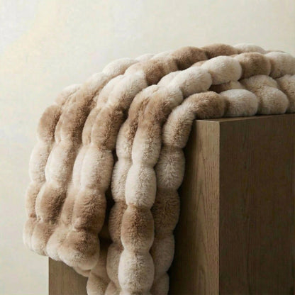 Tie Dye Rabbit Faux-Fur Blanket Throw